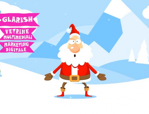 Babbo Natale si diverte con Glarish Vetrine Multimediali